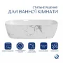 Раковина накладна Qtap Cardinal 500х380х140 мм, Marble, прямокутна, з донним клапаном  — Photo 7