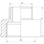 Перехідник (коннектор) 3/4 "х1" (хром) Koer KF.A0810.CHR (KF0136) — Photo 7