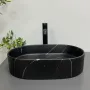 Умивальник (раковина) VBI VERONA 50 BLACK MARMO MATT накладний — Photo 5