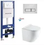 Інсталяція KollerPool AQUA LINE + EDGE White панель змиву + підвісний унітаз ROUND Smart з сидінням Soft-close ( змив Tornado 3,0 ) — Photo 10