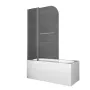 Шторки скляні на ванну Koer SR BS04-95x140-TR-07 прозоре скло 6мм, графіт (KR5404) — Photo 24