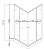 Душова кабіна з низьким піддоном Mixxus CUBIC SCT01-90x90x195-TR GRAPHITE прозоре скло 4мм (MI6905) — Photo 12