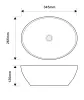 Раковина накладна Mixxus Premium ELLIPSE-0107 345х265х120mm (MP6525) — Photo 8
