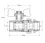Кран з американкою 3/4" "антіпротечка"(Koer KR.227.W-Gi) білий (KR0192) — Photo 3