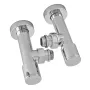 Комплект кранів для рушникосушки кутовий Koer KR.SET.533 - M1/2''xM1/2'' подовжений, хромований (KR5842) — Photo 10