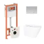 Готове рішення Qtap для ванної кімнати: підвісний унітаз Swan Ultra Quiet 520x360x320 + комплект інсталяції Nest 4 в 1 (кругла клавіша Satin) — Photo 9