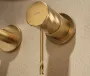 IMEX BLESS BRUSHED GOLD Змішувач для умивальника зі стіни, PVD матове золото — Photo 11