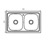 Мийка кухонна Zerix Z8050D-08-180MD Double (micro decor) (ZM0613) — Photo 3