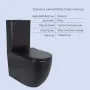  Унітаз підлоговий Robin Ultra Quiet QT13226083AMB 660x360x855 Black + Біде напольне Robin QT13442141CMB 565x360x405 Black — Photo 10