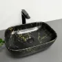 Умивальник (раковина) VBI RAVENNA MARBLE BLACK MATT накладний — Photo 6