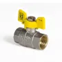 Кран кульовий KOER KR.217.G - 1/2" FF ГГМ YELLOW, ручка "метелик" жовта (KR0032) — Photo 5