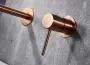 IMEX MONZA BRUSHED ROSE GOLD Змішувач для умивальника зі стіни, PVD матове рожеве золото — Photo 7