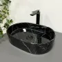 Умивальник (раковина) VBI VERONA 50 BLACK MARMO GLOSSY накладний — Photo 4