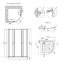 Душова кабіна Lidz Latwa SC80x80.SAT.LOW.TR, скло прозрачне 4 мм — Photo 11