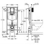 Набор инсталляционный: MERIDIAN Rimless унитаз подвесной 48см, CPT, с сиденьем Slim + 38772001 RAPID SL 3в1 инсталяционная система для подвесного уни — Photo 3