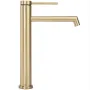 Змішувач для раковини (умивальника) REA FOSS BRUSHED GOLD золотий матовий високий — Photo 6