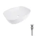 Комплект Qtap Cardinal: Раковина накладна 600x380x140 мм, White, овальна + Донний клапан Pop-up PU02 — Photo 6