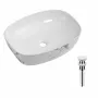 Раковина накладна Qtap Robin 500х380х140 мм, Marble, прямокутна, з донним клапаном QT04116302MR — Photo 5