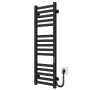 Рушникосушарка електрична Magnus П15 400х1000 Deffi нержавіюча сталь (Чорний, JD04, Праве підключення) — Photo 4