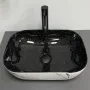 Умивальник (раковина) VBI RAVENNA WHITE BLACK MARMO накладний — Photo 7