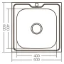 Мийка кухонна Zerix Z5050-08-180MD (micro decor) (ZS0583) — Photo 7