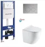 Інсталяція KollerPool AQUA LINE + TWIST Chrome панель змиву + підвісний унітаз ROUND Smart з сидінням Soft-close ( змив Tornado 3,0 ) — Photo 10