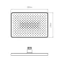 Лійка для верхнього душу Qtap Hlavova 280x280 мм прямокутна QTHLA107BLM45947 Black Matt — Photo 3
