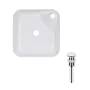 Комплект Qtap Stork: Раковина накладна квадратна 430x430x120 мм White + Донний клапан PU02 — Photo 6