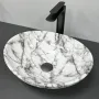 Умивальник (раковина) VBI PARMA STATUARIO BLACK VEINS GLOSSY накладний — Photo 7