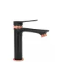 Змішувач для раковини (умивальника) REA VIRAL BLACK ROSE GOLD низький * — Photo 7