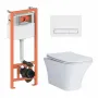 Комплект: Qtap Presto унитаз подвесной QT24332615EW + Nest комплект инсталляции 4в1 (линейная клавиша White) QT0133M425 + QT0111M08V1384W — Photo 5