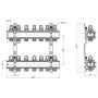 Колектор Icma 1&quot; 7 виходів, без витратоміра №K005 — Photo 4