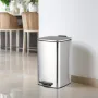 Відро для сміття з плавним закриттям квадратне ZERIX KUBIX-TC0108 SS COLOR 8л (колір нержавійка) (ZX5891) — Photo 10