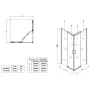 Душова кабіна без піддону Koer SR SC03-90x90x200-TR-02 прозоре скло Easy Clean 6мм SS Color (KR5680) — Photo 16