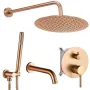 Душова система REA LUNGO BRUSHED COPPER з виливом + BOX прихованого монтажу — Photo 7