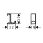 Гачок для ванної кімнати HANSGROHE WALLSTORIS 27914700, білий — Photo 3
