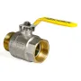 Кран кульовий KOER KR.515.PR.GAS - 2" FM ГШВ YELLOW, ручка "важіль" жовта (KR0065) — Photo 4
