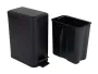 Відро для сміття з плавним закриттям прямокутне ZERIX SANSA-TC0105 BLACK 5 л (колір чорний) (ZX5894) — Photo 12