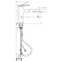 Змішувач для кухні з висувним виливом HANSGROHE ZESIS 74804670, чорний — Photo 3