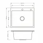 Lidz Handmade H6050H Мийка для кухні інтегрована Decor Honeycomb 2,5/0,5 мм LDH6050DEC48370 — Photo 4