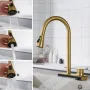 Змішувач для кухні REA CONOR BRUSHED GOLD матове золото — Photo 15