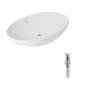 Комплект Qtap Dove: Раковина накладна 635x420x150 мм, White, овальна + Донний клапан Pop-up PU02O — Photo 6