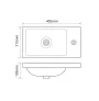 Раковина меблева Mixxus Premium QUADRO-1501 400х215х105mm з отвором під змішувач (MP6502) — Photo 14