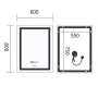 Дзеркало Mixxus Premium FLASH MR21-60x80 з Led Touch, Anti-fog, димером, регулятором яскравості, годинником (MP6617) — Photo 22