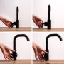 Змішувач для кухні REA VERTIGO SIDE BLACK чорний — Photo 8
