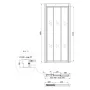 Душові двері в нішу Qtap Unifold CRM208.C4 78-81x185 см, скло Clear 4 мм, покриття CalcLess — Photo 11