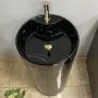 Умивальник (раковина) VBI BOLONIA M BLACK MARBLE підлоговий — Photo 7