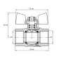 Кран кульовий Koer KG.207 - 3/4" FF ГГМ (газ) (KR4959) — Photo 5