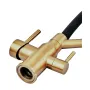 Змішувач для кухні ZERIX MAG-021 BRUSHED GOLD REFL.BLACK з силіконовим виливом, з нерж.сталі SUS304 з виходом для питної води (колір матове золото, вилив чорний) (ZX6007) — Photo 11