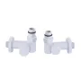 Комплект кранів SD Forte 1/2" НР для рушникосушарки кутовий бiлий SF395W15HEW — Photo 2